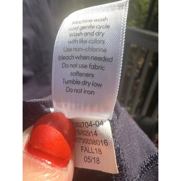 Athleta Women’s Navy Encore Short Sleeve Cinch Open Back T-Shirt Size Large Top - Picture 5 of 6